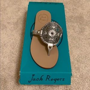 NWT jack Rogers Georgica sparkle sandals 6